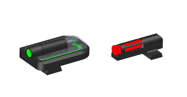 HIVIZ® FastDot H3® Tritium/Fiber-Optic Sight Set for Springfield Armory Hellcat